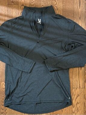 Vuori Men's Zip-Up Pullover - Charcoal Gray